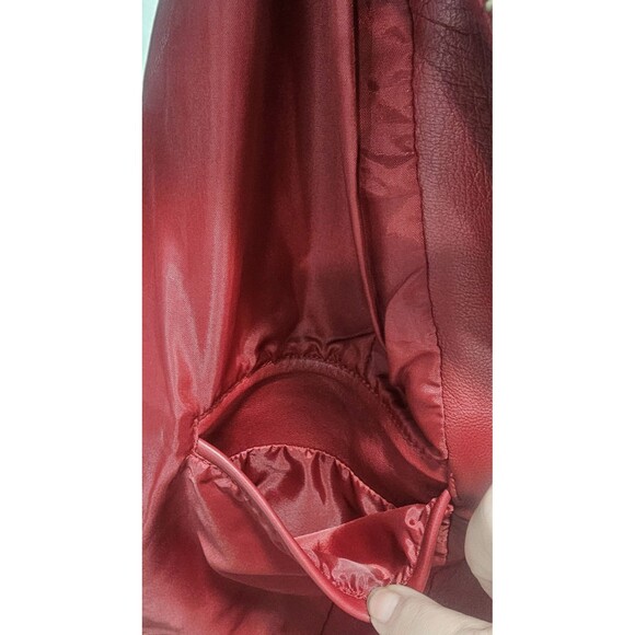 Caslon Women's Genuine Lamb Skin Red Soft Double Zipper Closure Pocket Vest 1X - Picture 7 of 13